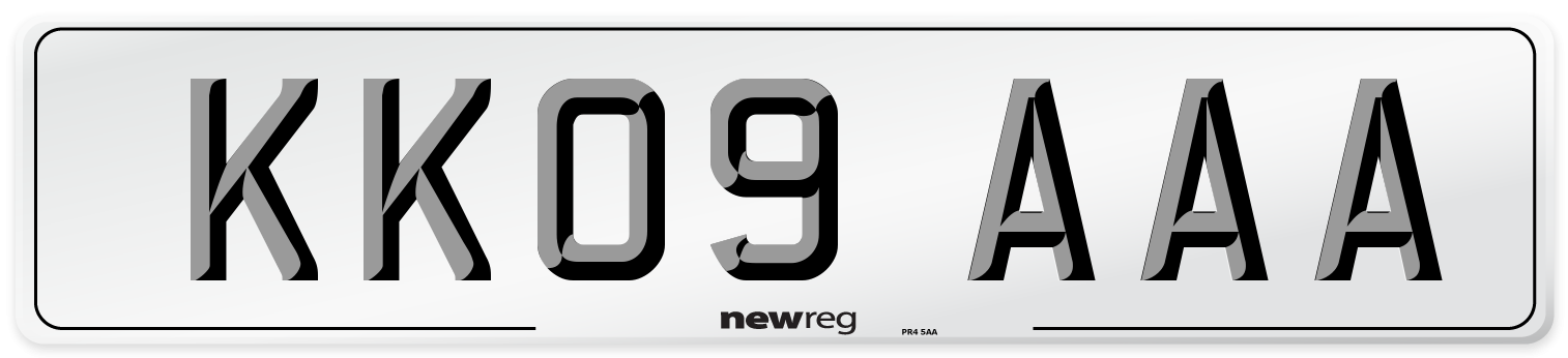 KK09 AAA Number Plate from New Reg